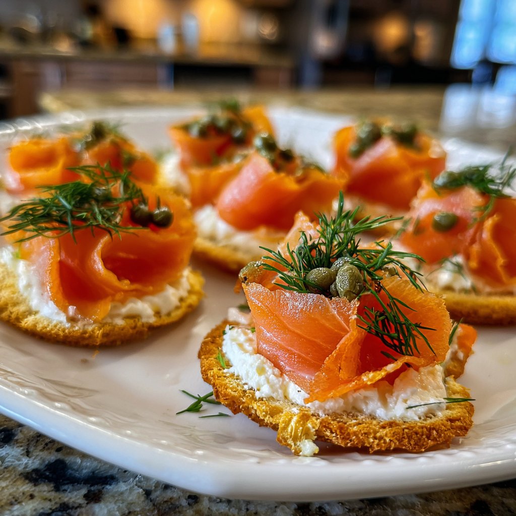 Smoked Salmon Rose Canapés