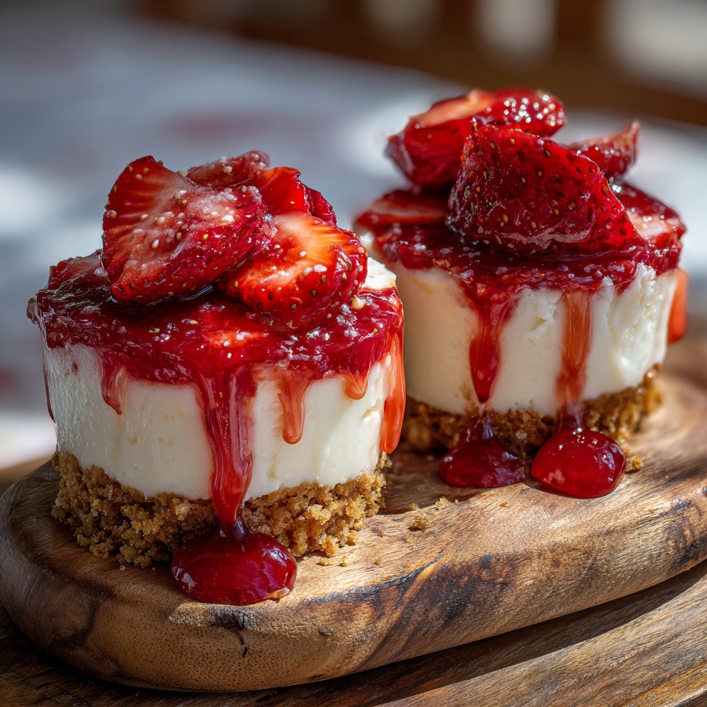 Strawberry Champagne Cheesecake Cups