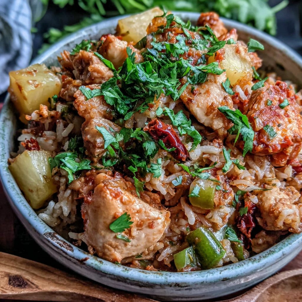 One Pot Pineapple Chicken Rice