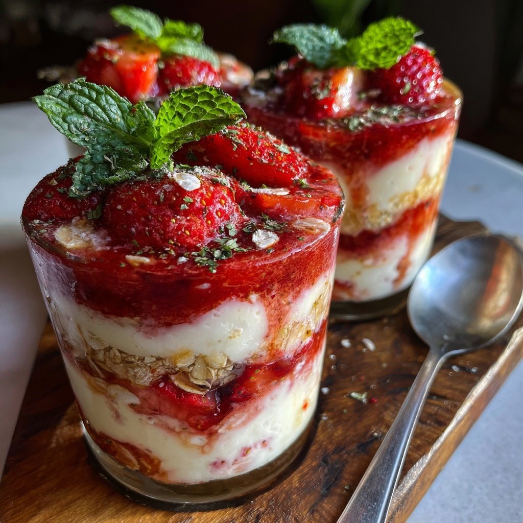 Strawberry Yogurt Oat Parfaits