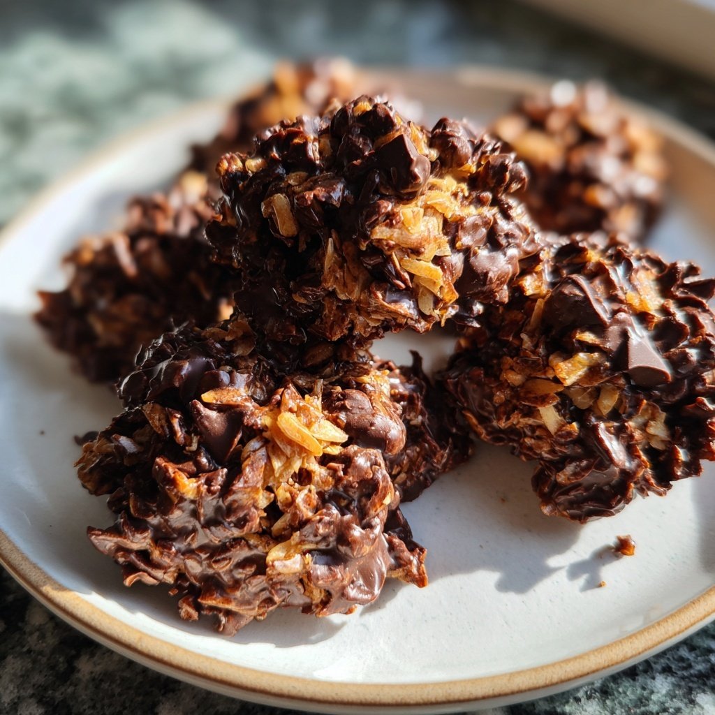Chocolate Coconut Peanut Clusters