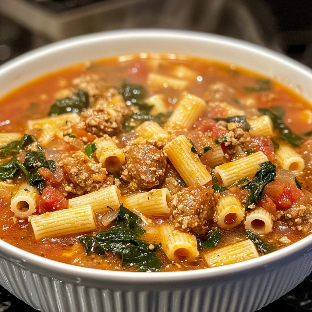 Italian Sausage Pasta Soup