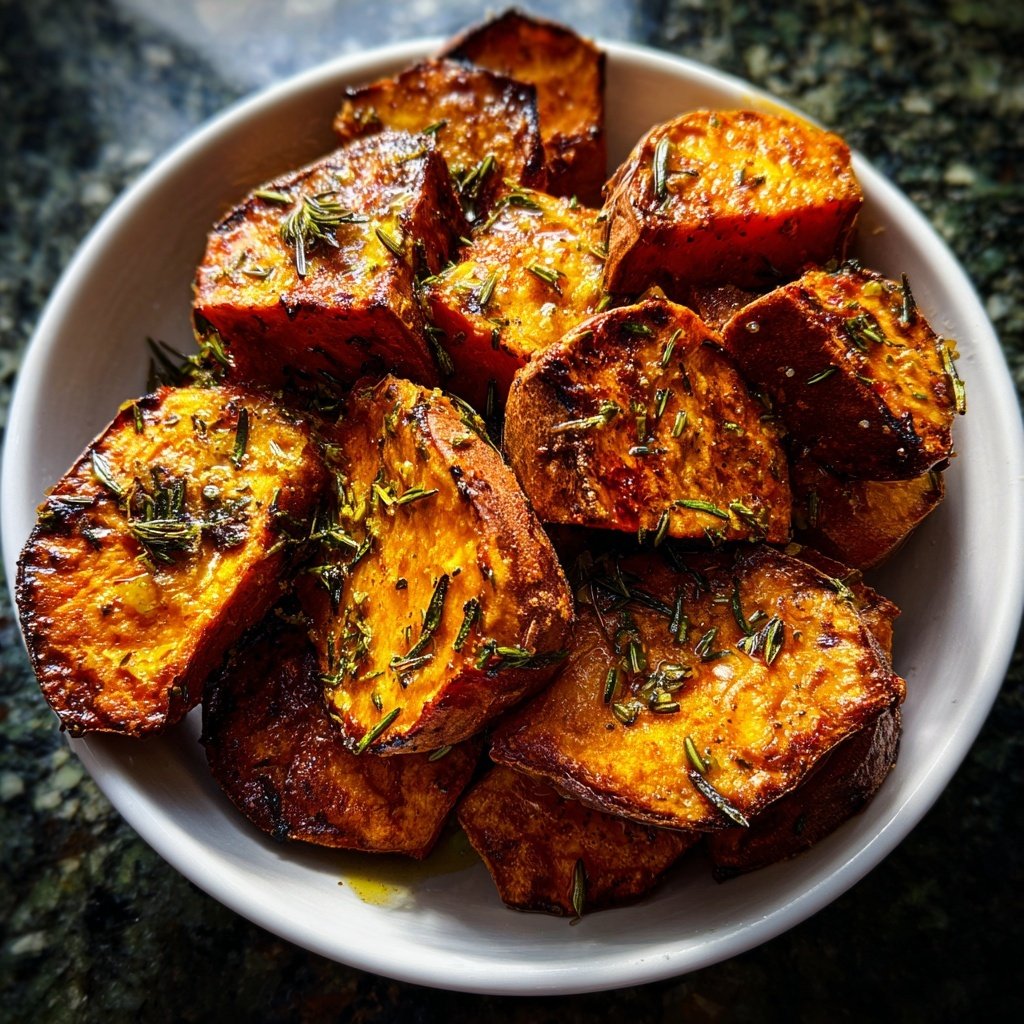 Oven Roasted Sweet Potatoes With Herbs