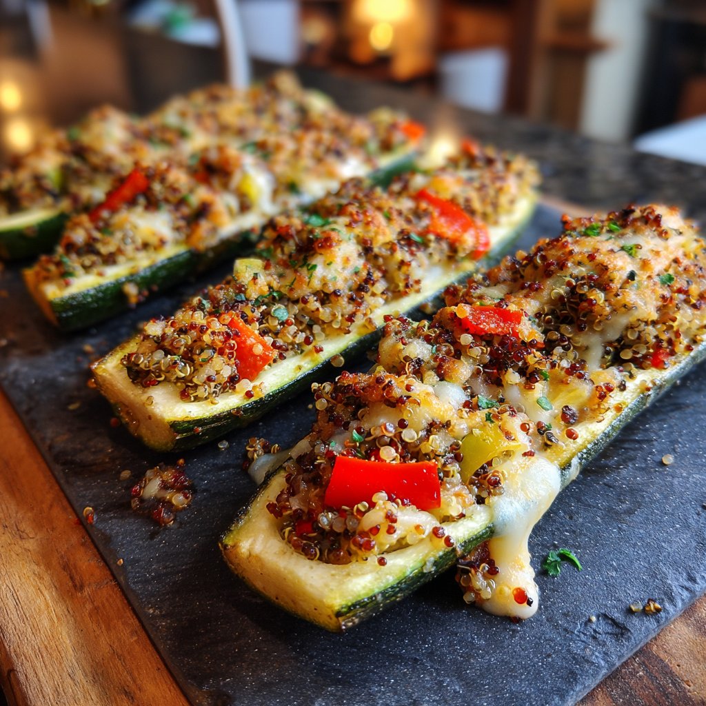 Baked Veggie Stuffed Zucchini
