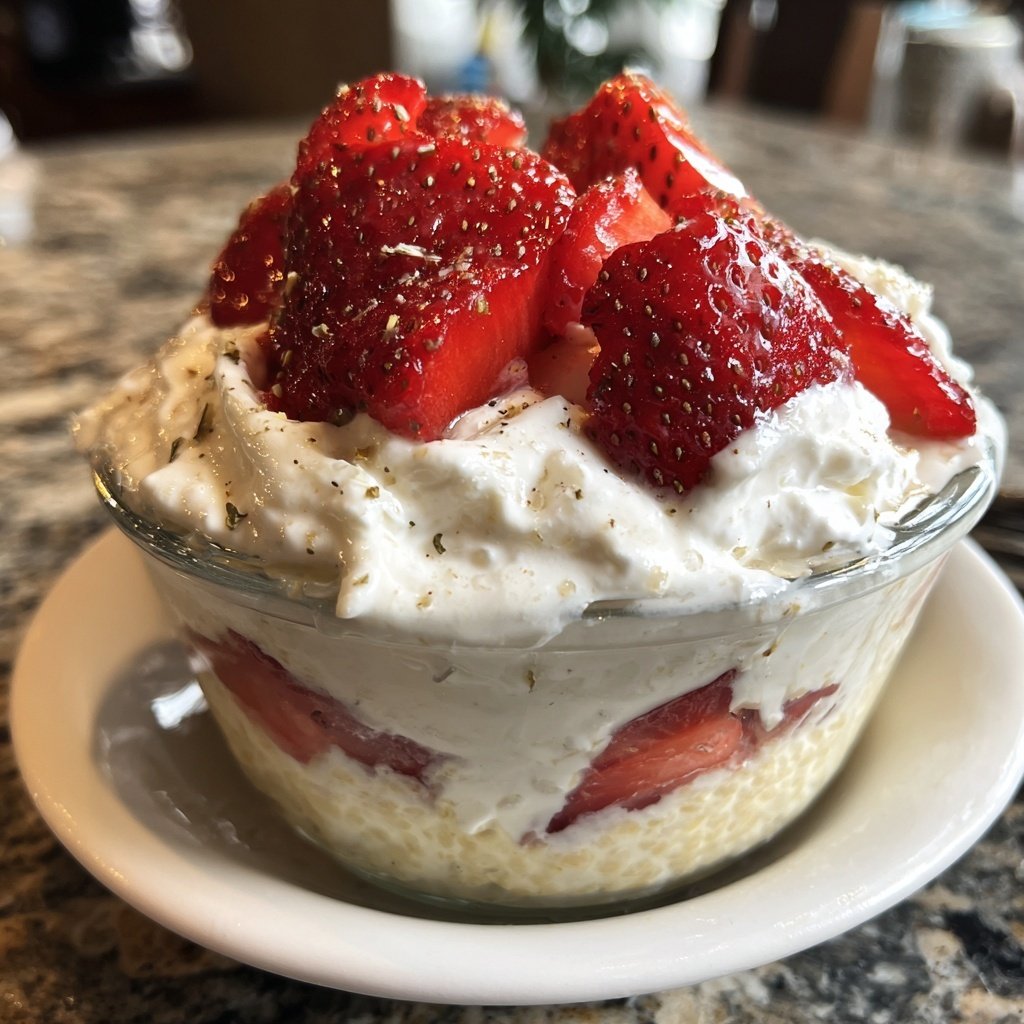 Overnight Oats With Strawberries And Cream