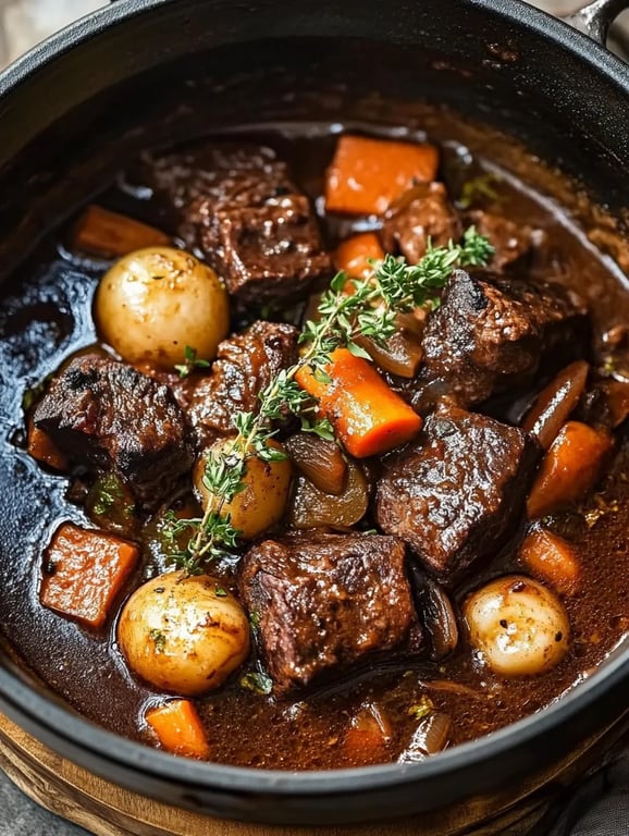 Classic French Beef Bourguignon