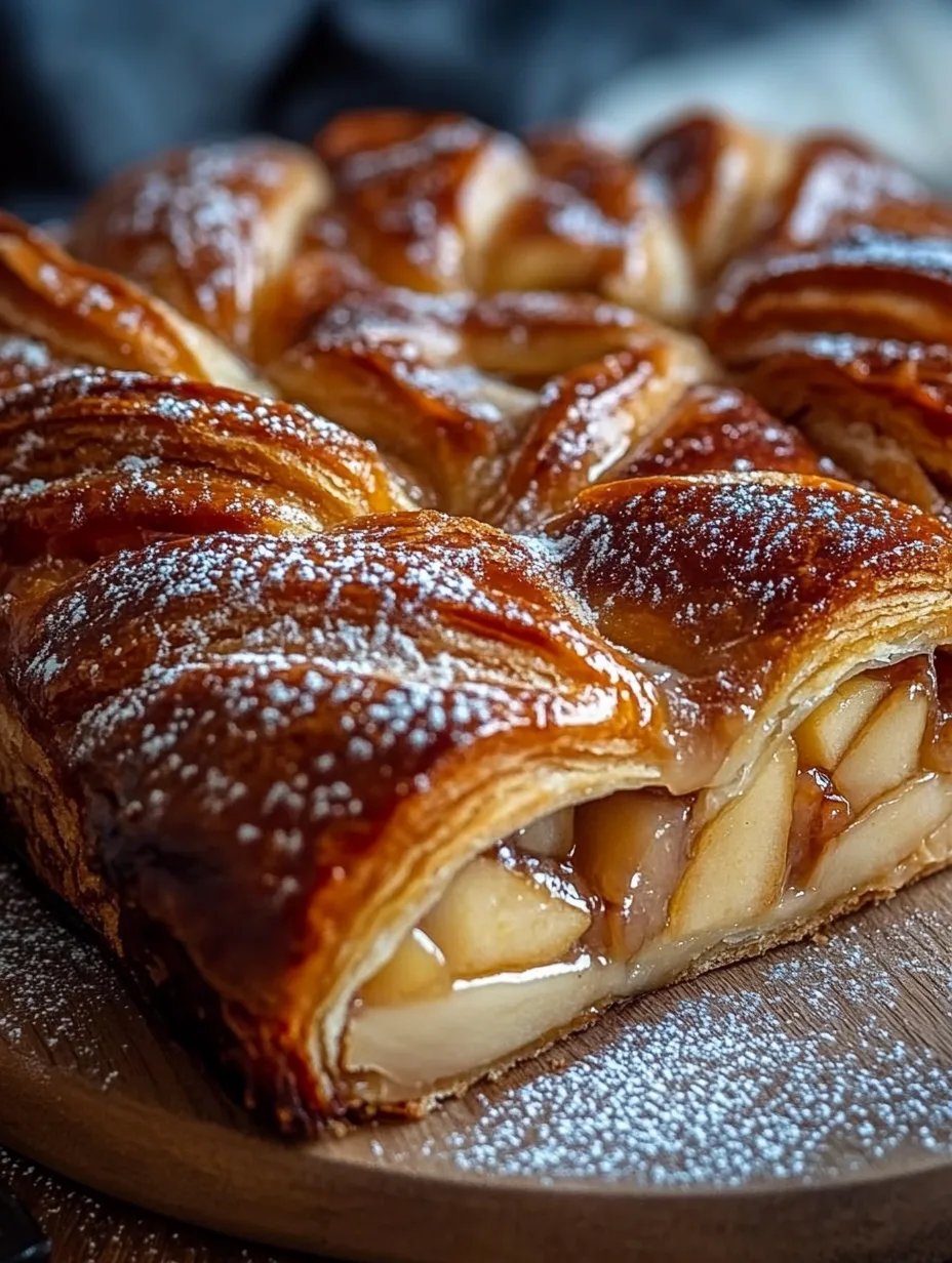 Cozy Apple Kringle with Vanilla Glaze