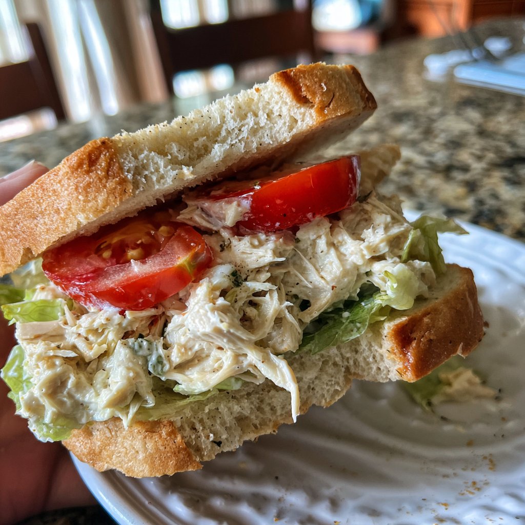 Quick Chicken Salad Sandwich Lunch