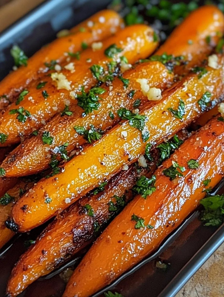 Honey Garlic Butter Roasted Carrots