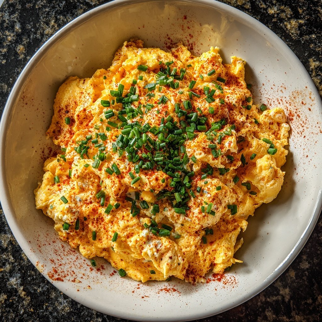 High Protein Scrambled Eggs With Cottage Cheese