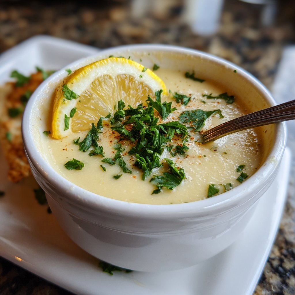 Creamy Lemon White Bean Soup Bowl