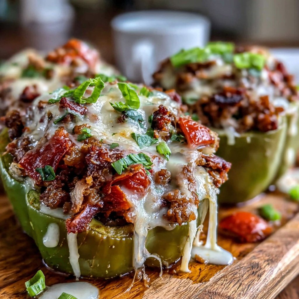 Ground Beef Stuffed Bell Peppers