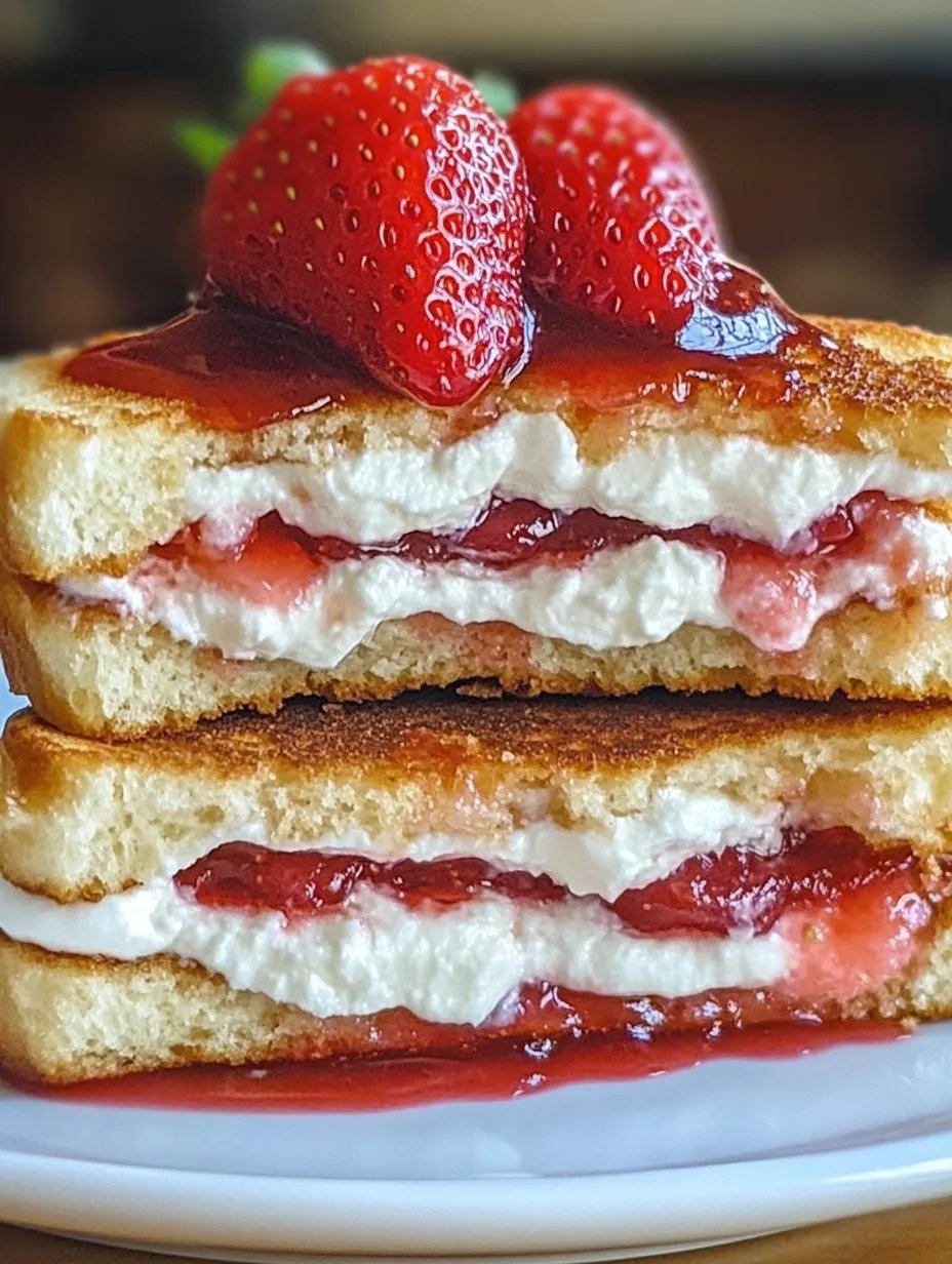 Fried Strawberry Cheesecake Sandwiches